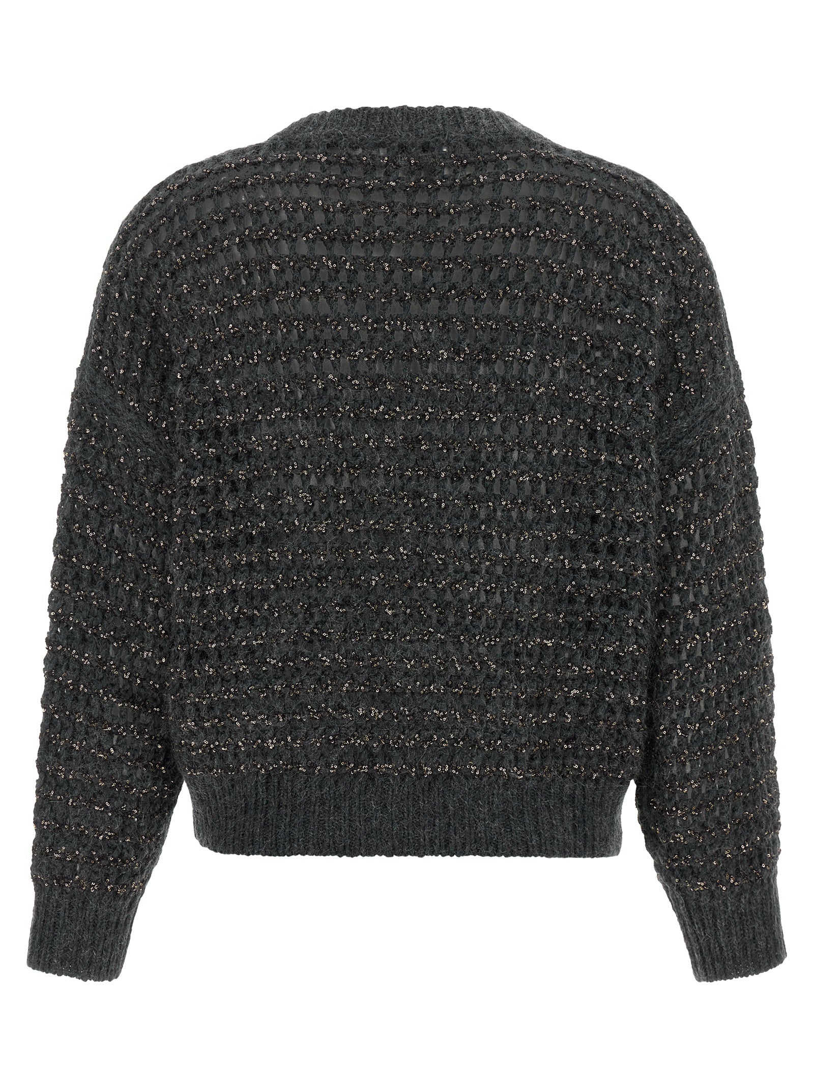 Brunello Cucinelli Gray Elastane Women's Cardigan
