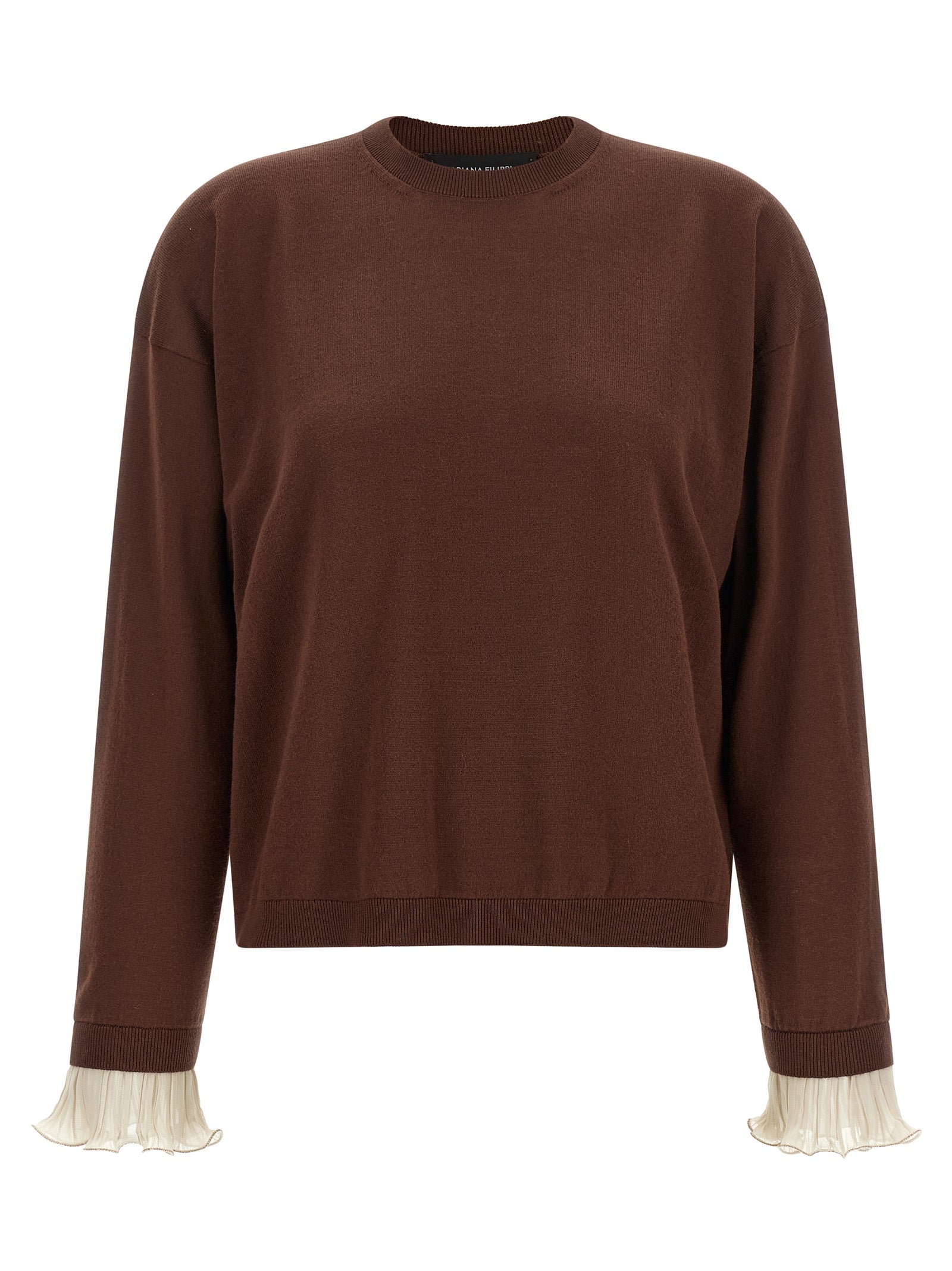 Fabiana Filippi Brown Virgin Wool Women's Cardigan