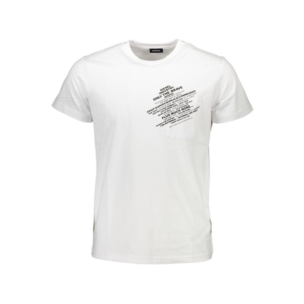 Diesel White Cotton Mens Men's T-Shirt