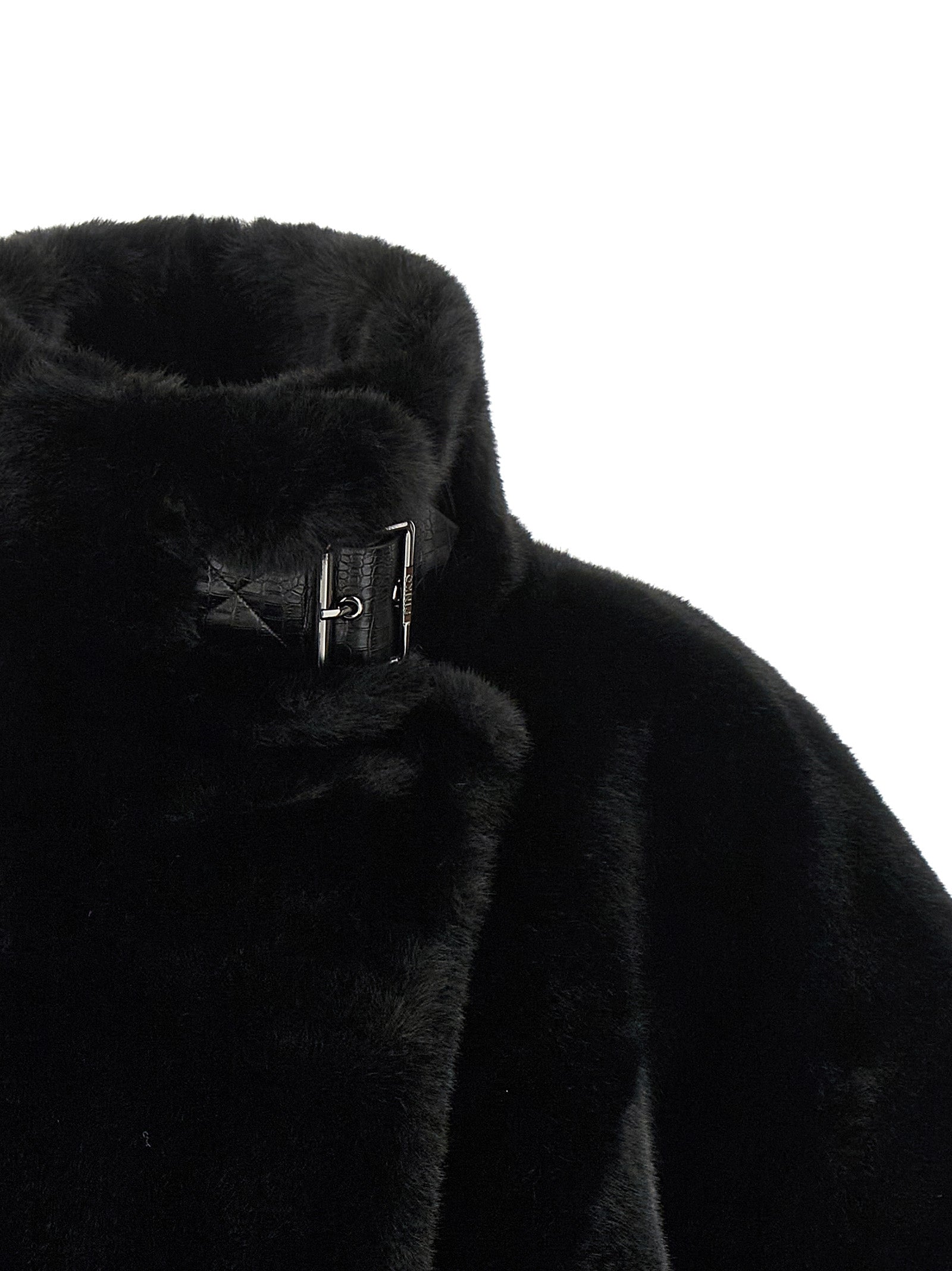 PINKO Black Polyester Women's Coat