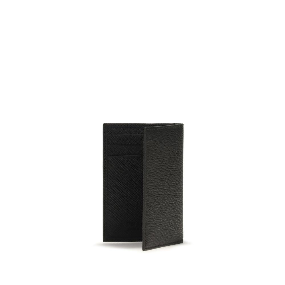 Prada Black Calf Leather Bos Taurus Men's Wallet