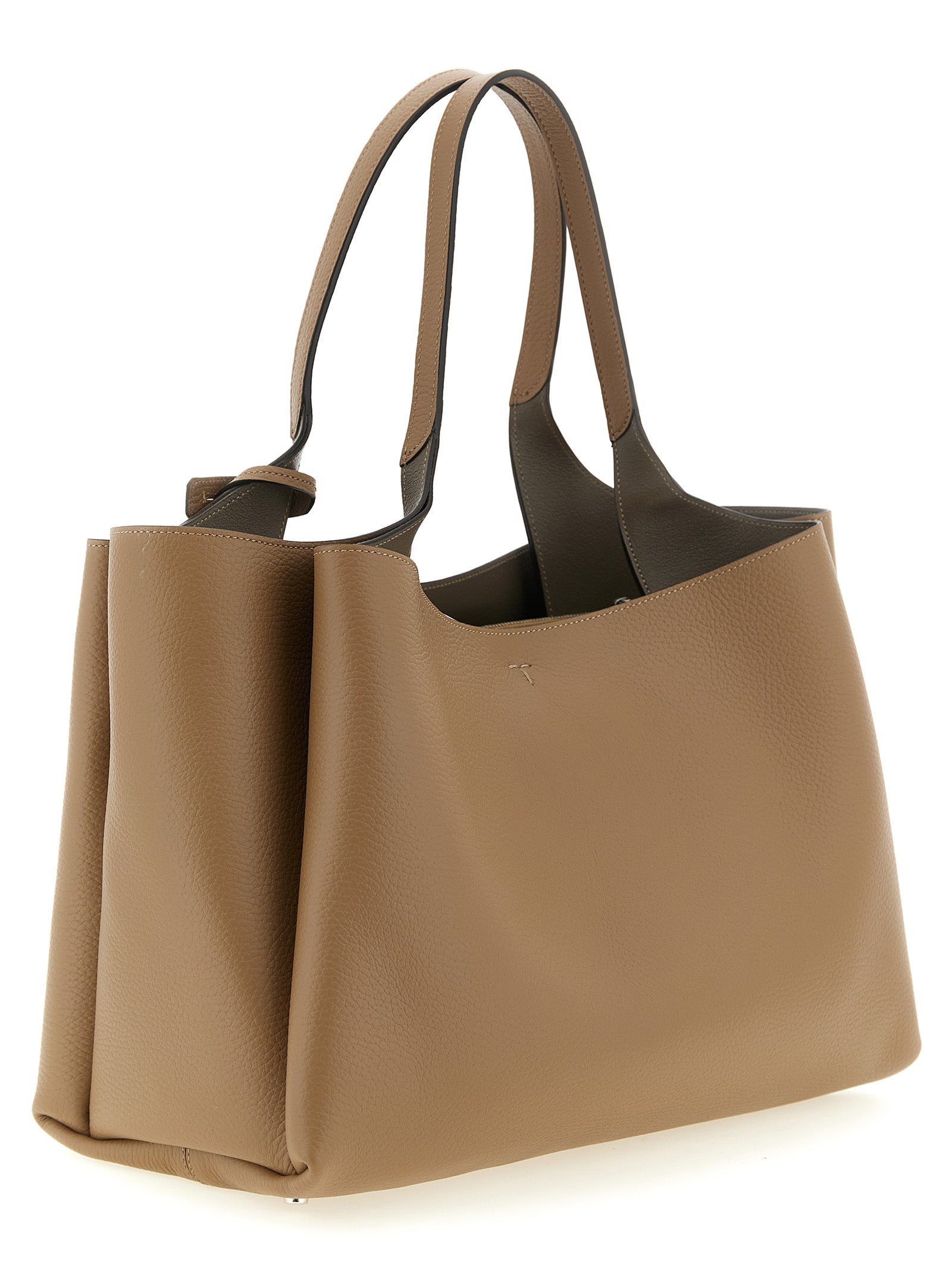 Tod's Brown Calfskin Tote Women's Bag