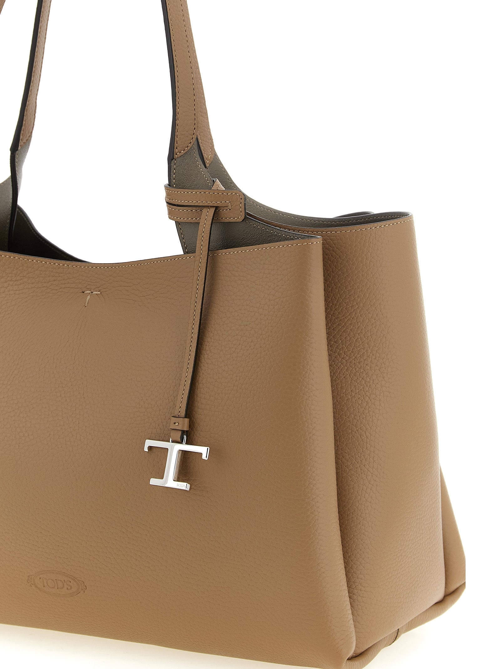 Tod's Brown Calfskin Tote Women's Bag