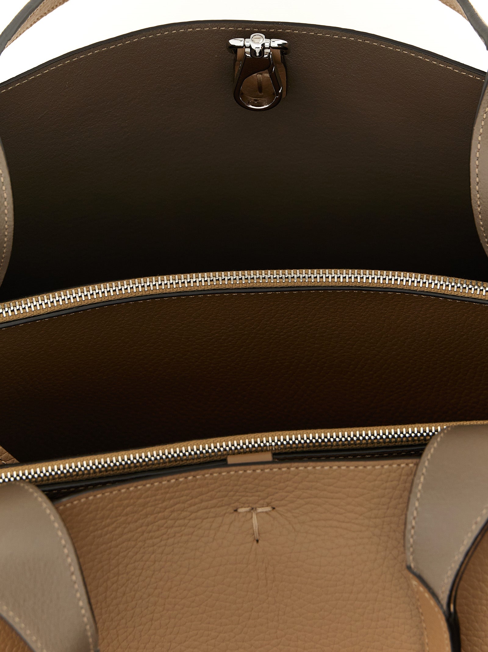 Tod's Brown Calfskin Tote Women's Bag