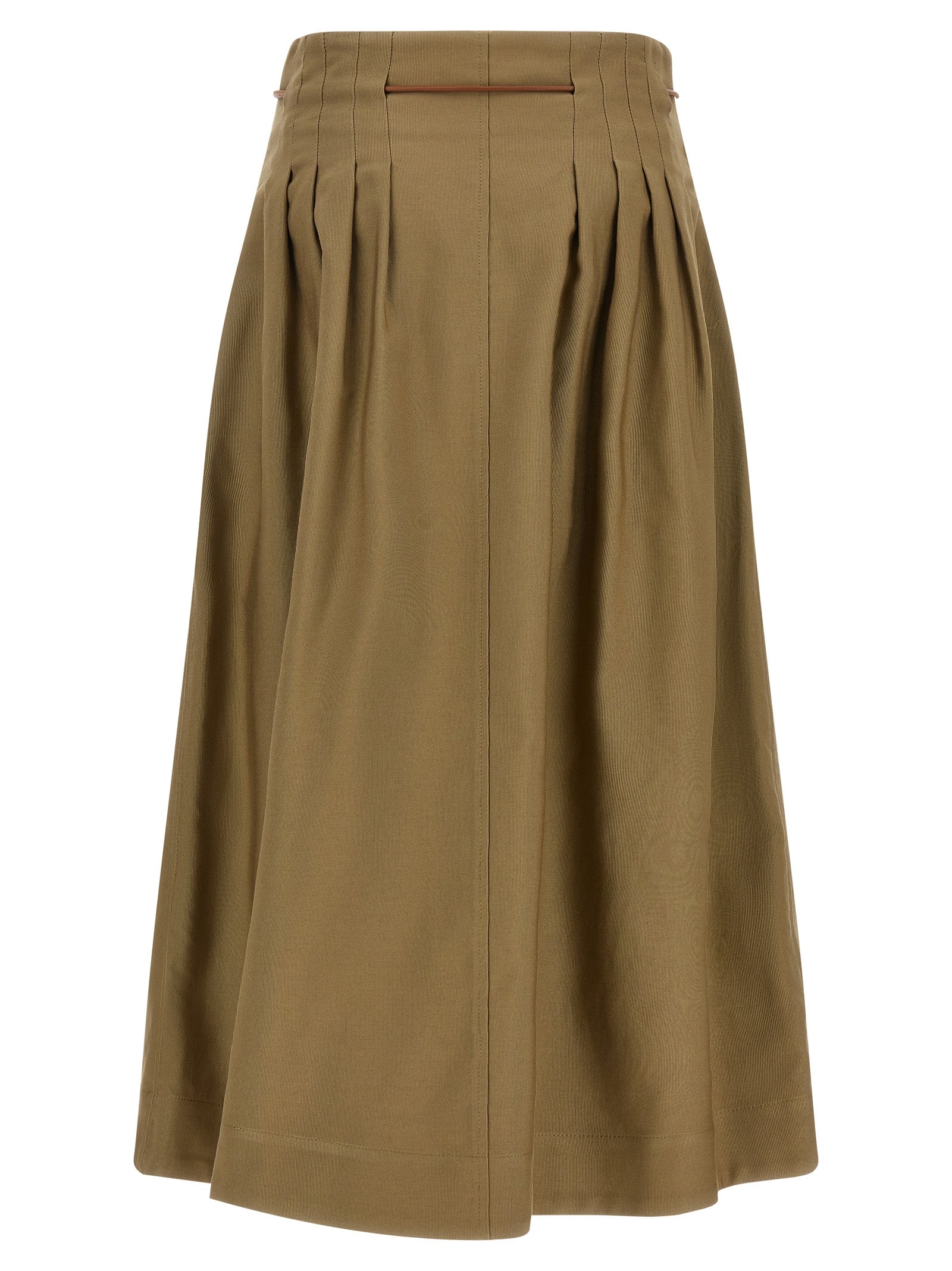 Max Mara Bicolor Cotton Midi Women's Skirt