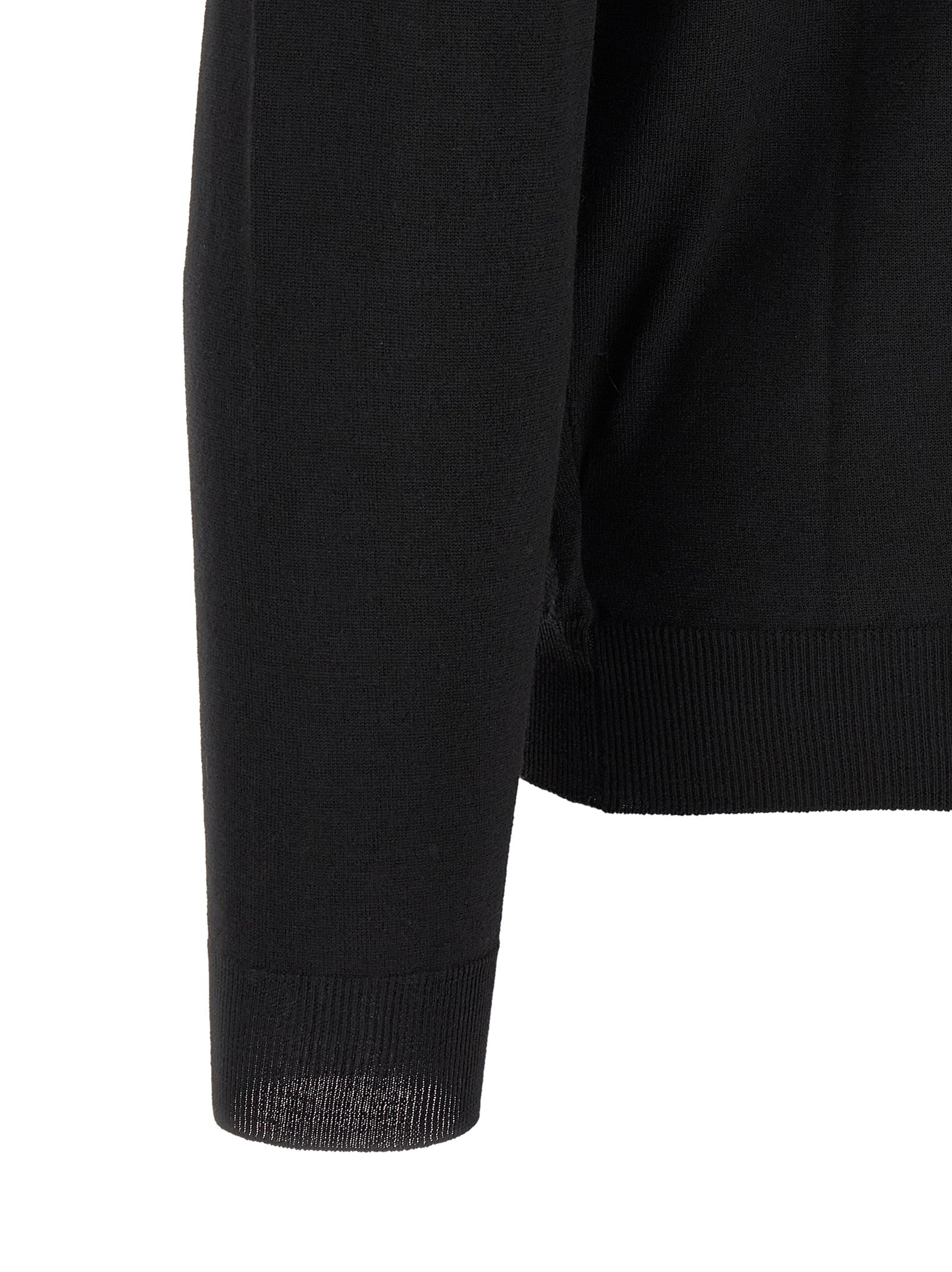 ZANONE Black Virgin Wool Polo Men's Shirt