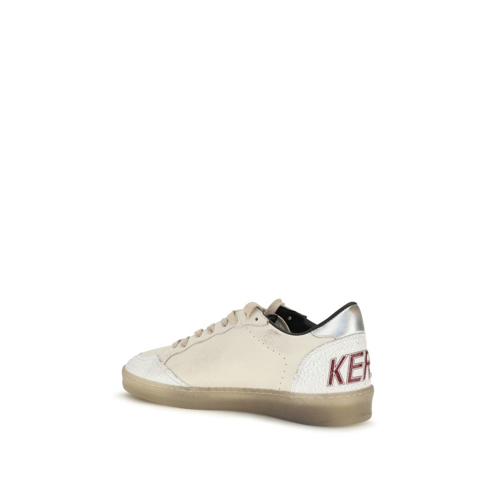 Golden Goose White Calf Leather Bos Taurus Low Top Men's Sneakers