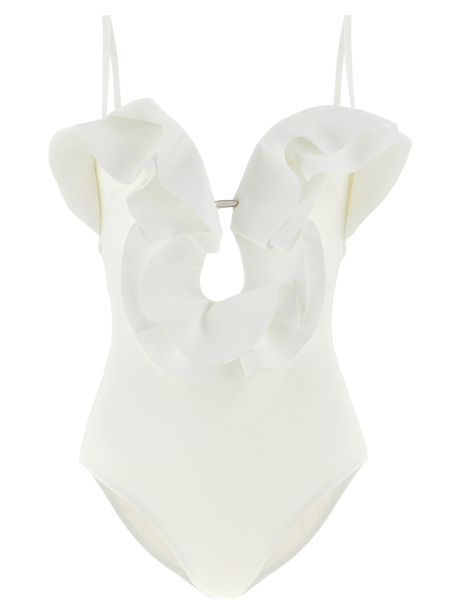 Zimmermann White Polyamide One-Piece Women's Swimsuit