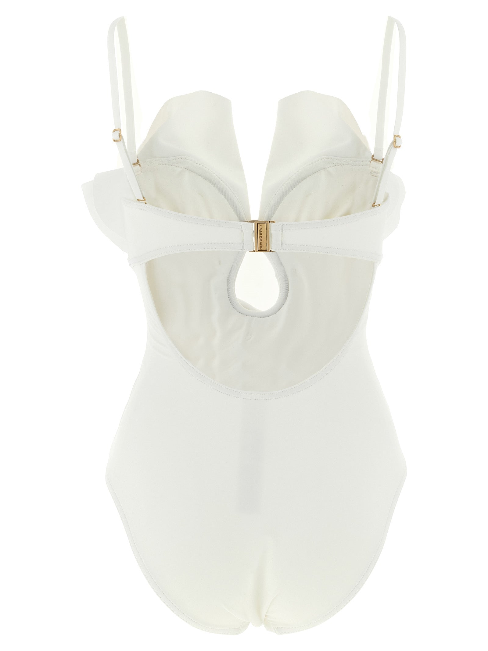 Zimmermann White Polyamide One-Piece Women's Swimsuit