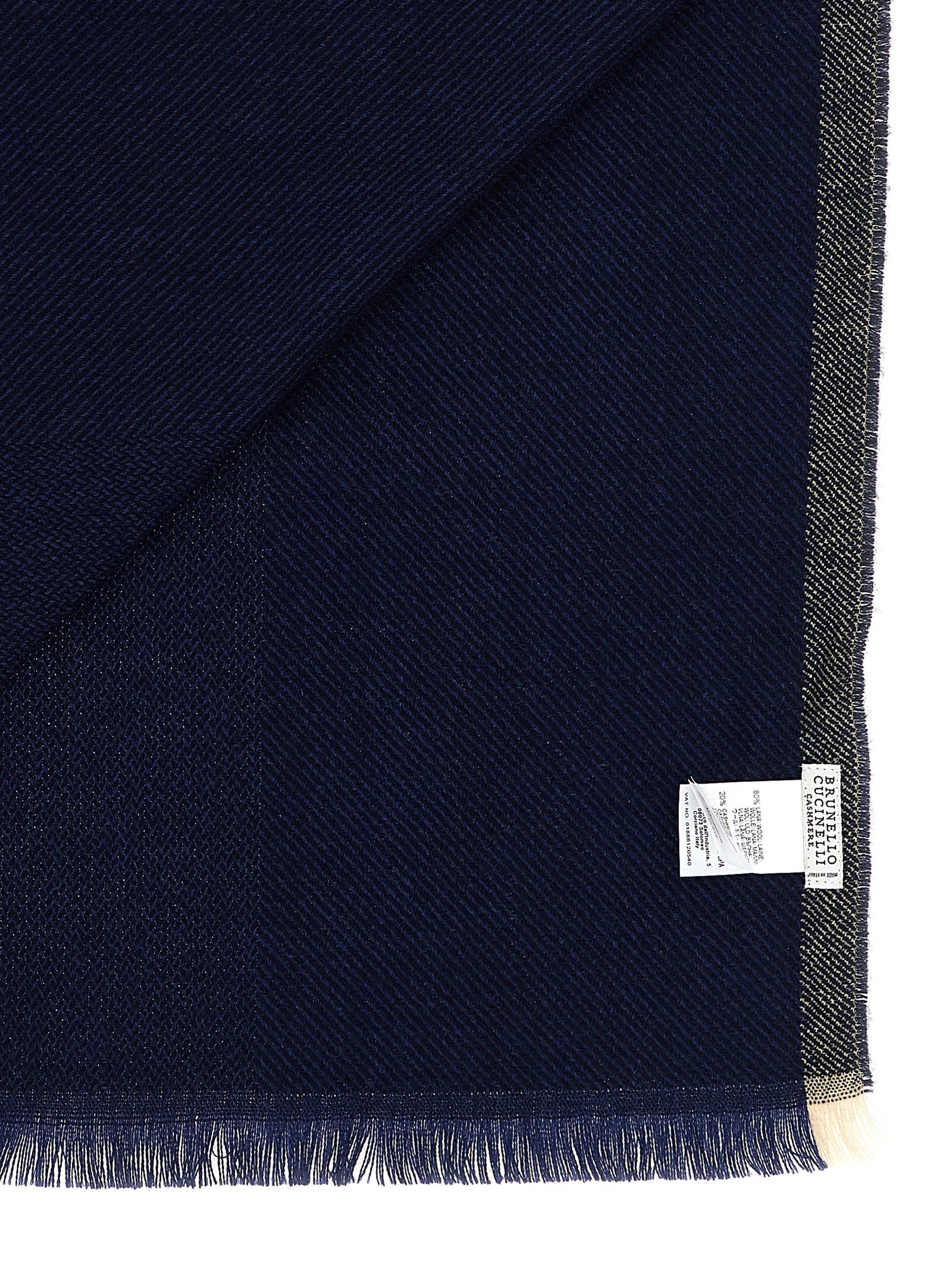 Brunello Cucinelli Blue Wool Men's Scarf