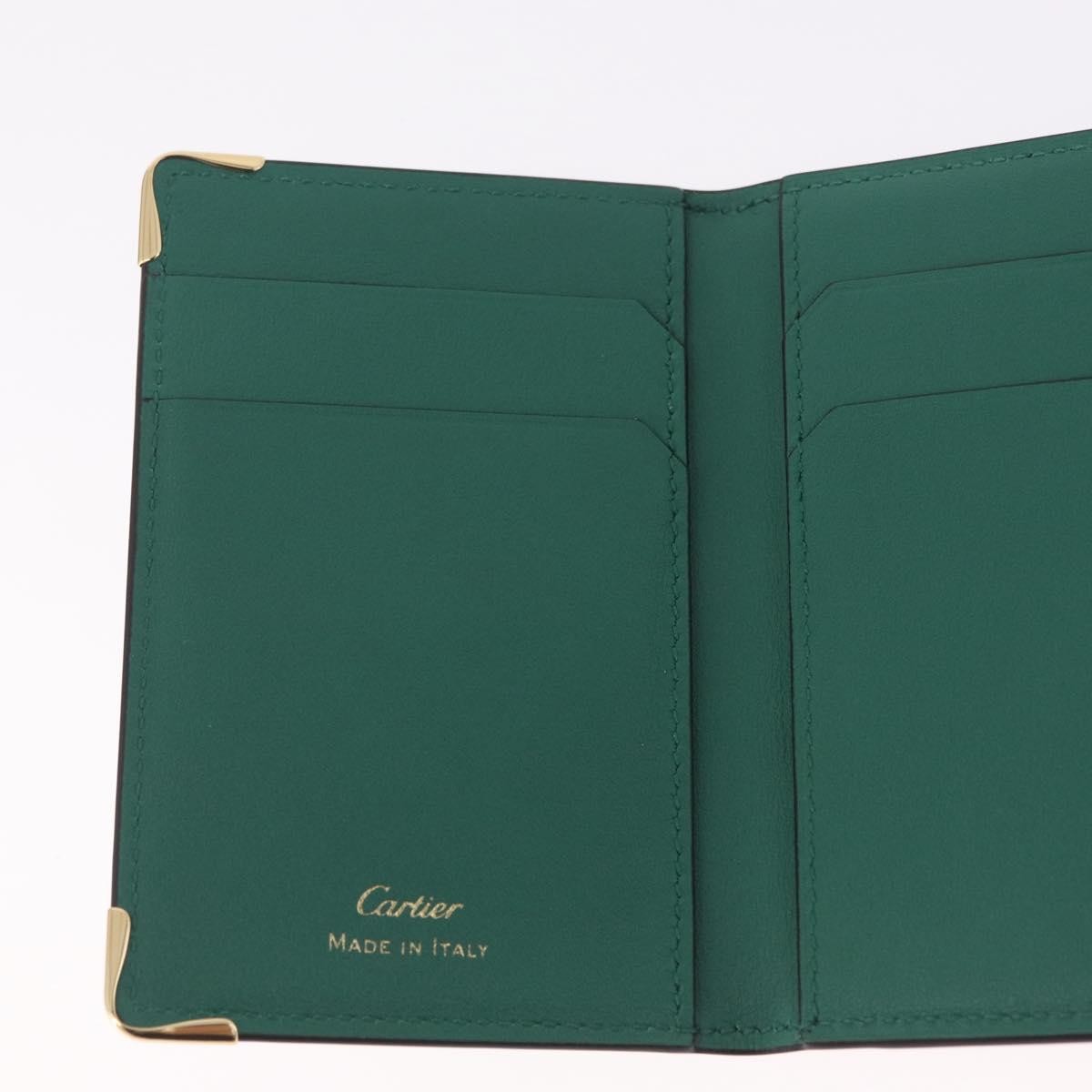 Cartier Coin Purse Must De Cartier Leather Green Leather Wallets Accessory (Pre-Owned)