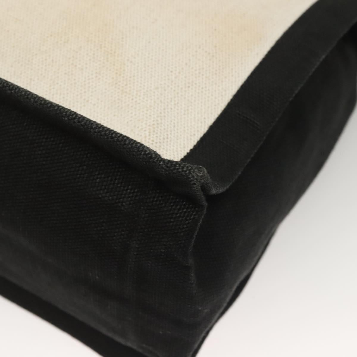 Saint Laurent Rive Gauche White Canvas, Leather Handbag (Pre-Owned)