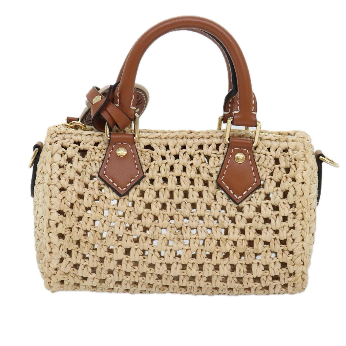 Louis Vuitton Nano Speedy Beige Synthetic Handbag (Pre-Owned)