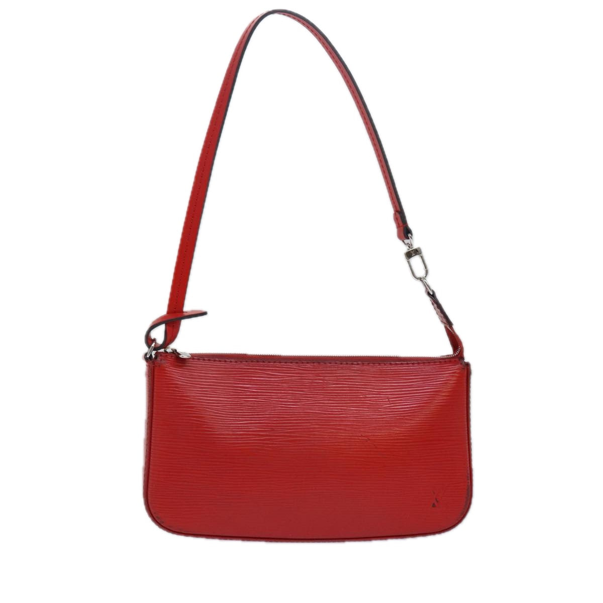 Louis Vuitton Pochette Accessoires Red Leather Clutch Bag (Pre-Owned)