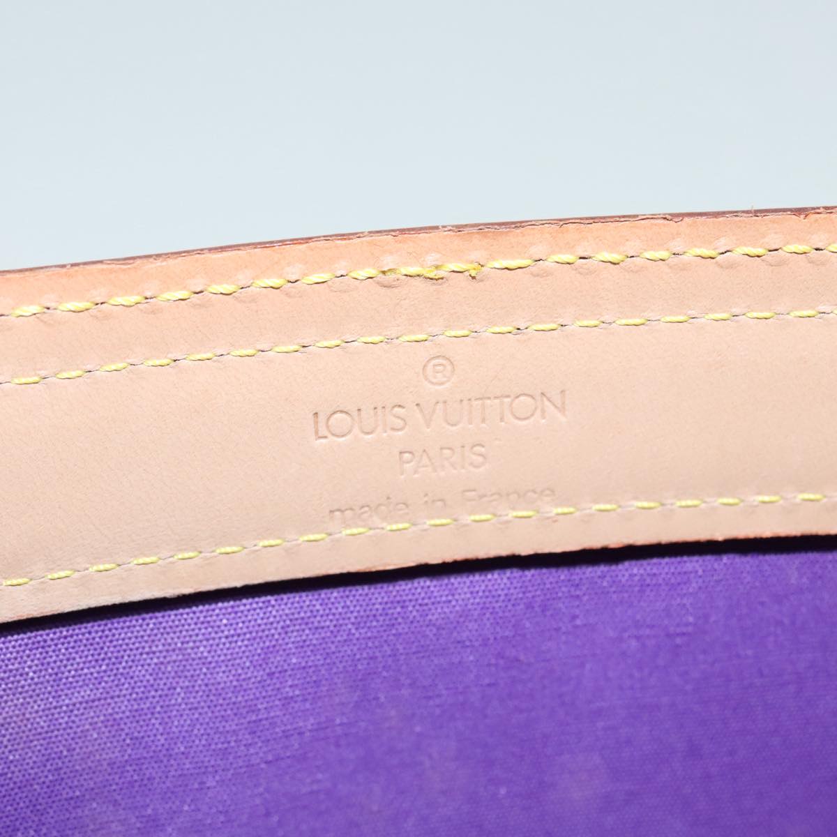 Louis Vuitton Stanton Purple Patent Leather Tote Bag (Pre-Owned)