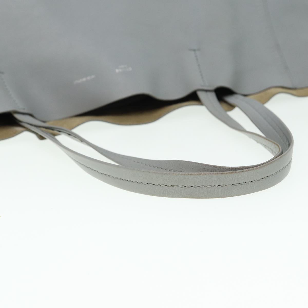 Céline Cabas Horizontal Grey Leather Tote Bag (Pre-Owned)