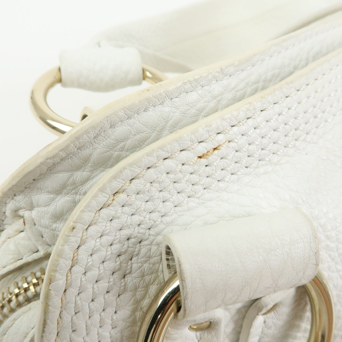 Celine Bittersweet Leather White Leather Handbag (Pre-Owned)