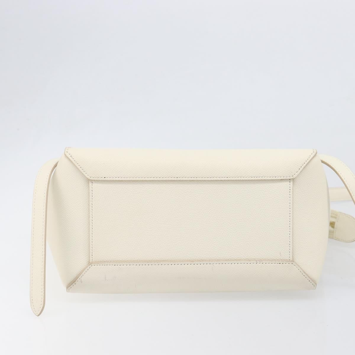 Celine Belt Leather White Leather Handbag (Pre-Owned)