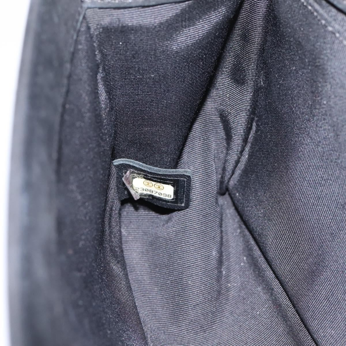 Chanel Boy Flap Quilted Calfskin With Micro Chain Detail Black Leather Shoulder Bag Bag (Pre-Owned)