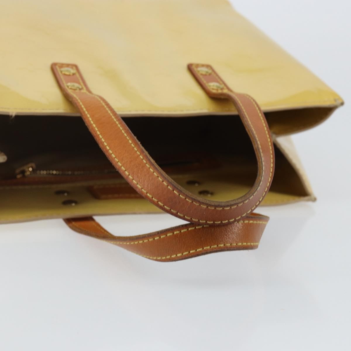 Louis Vuitton Reade Monogram Vernis Beige Patent_Leather Bag (Pre-Owned)