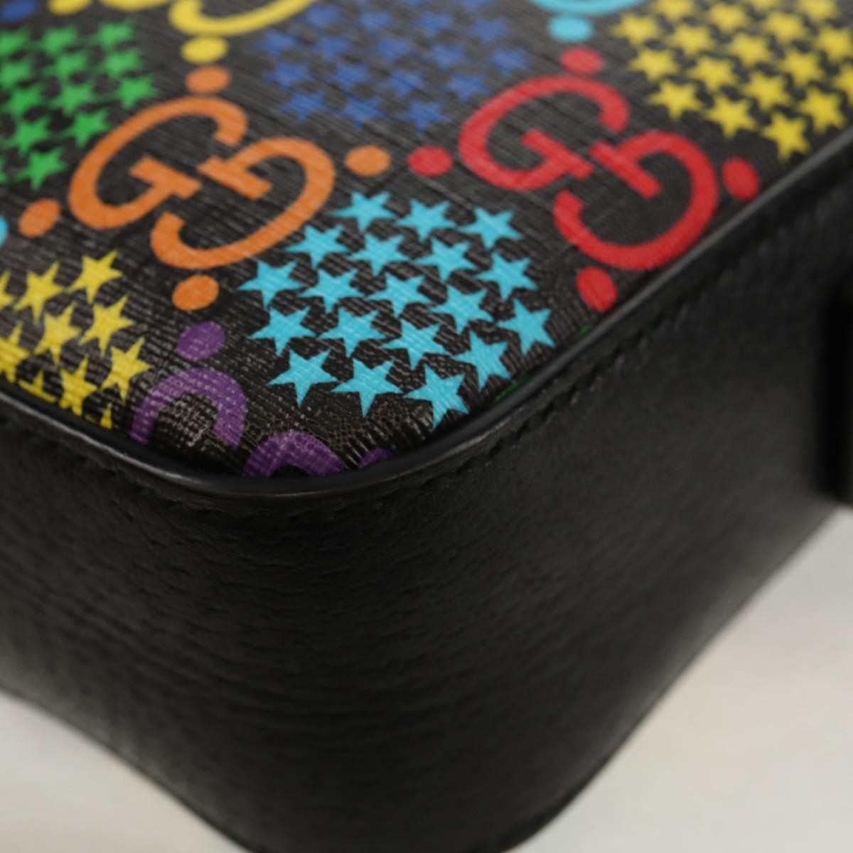 Gucci Front Zip Messenger Psychedelic Print Gg Coated Canvas Multicolour Canvas Shoulder Bag Bag (Pre-Owned)