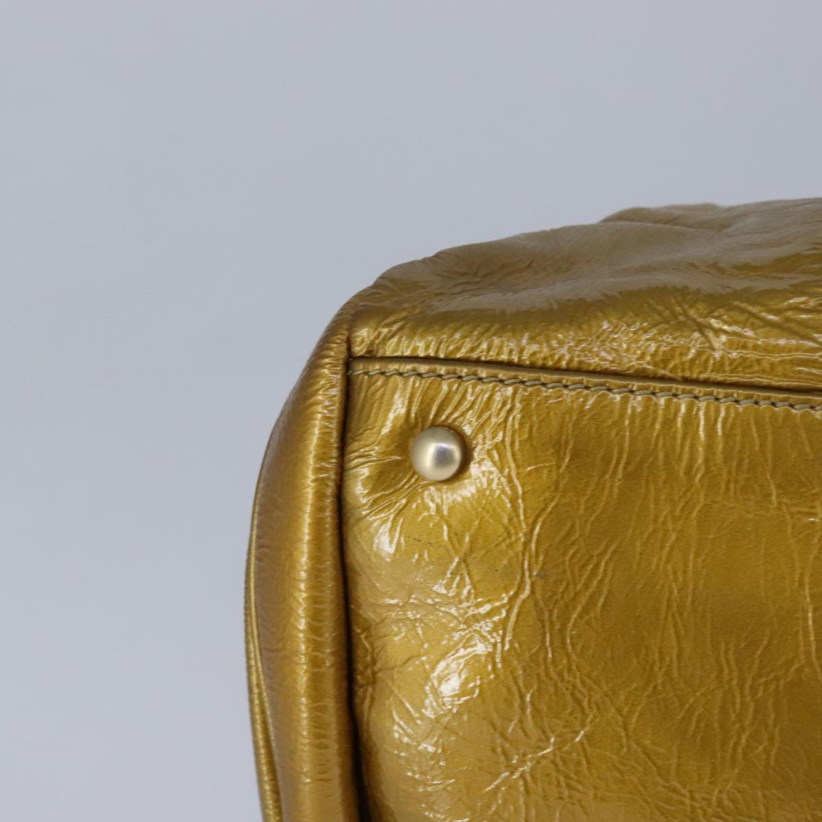 Chanel Coco Cabas Gold Patent Leather Tote Bag (Pre-Owned)