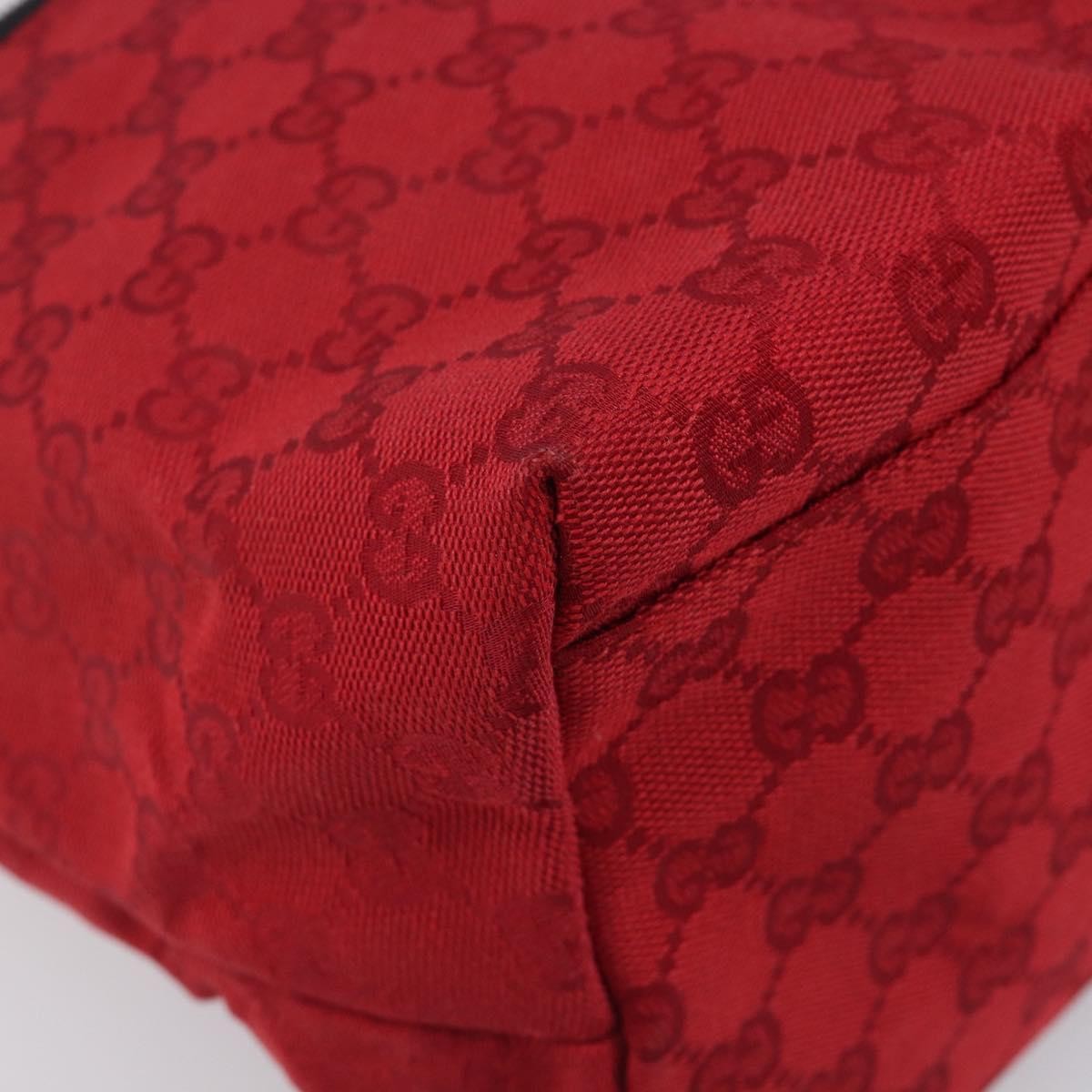Gucci Double Pocket Zip Hobo Gg Canvas Red Canvas Shoulder Bag Bag (Pre-Owned)