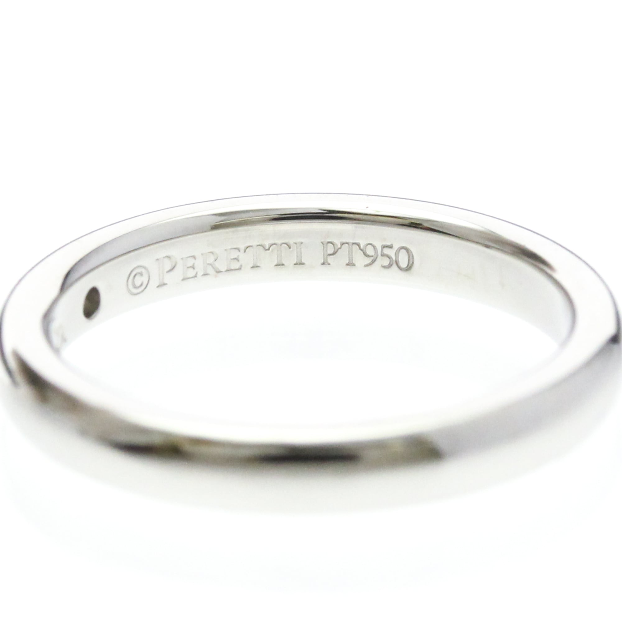 Tiffany & Co. Elsa Peretti 1 Diamond Stacking Band 950 Platinum With Diamond Silver Platinum Ring Jewelry (Pre-Owned)