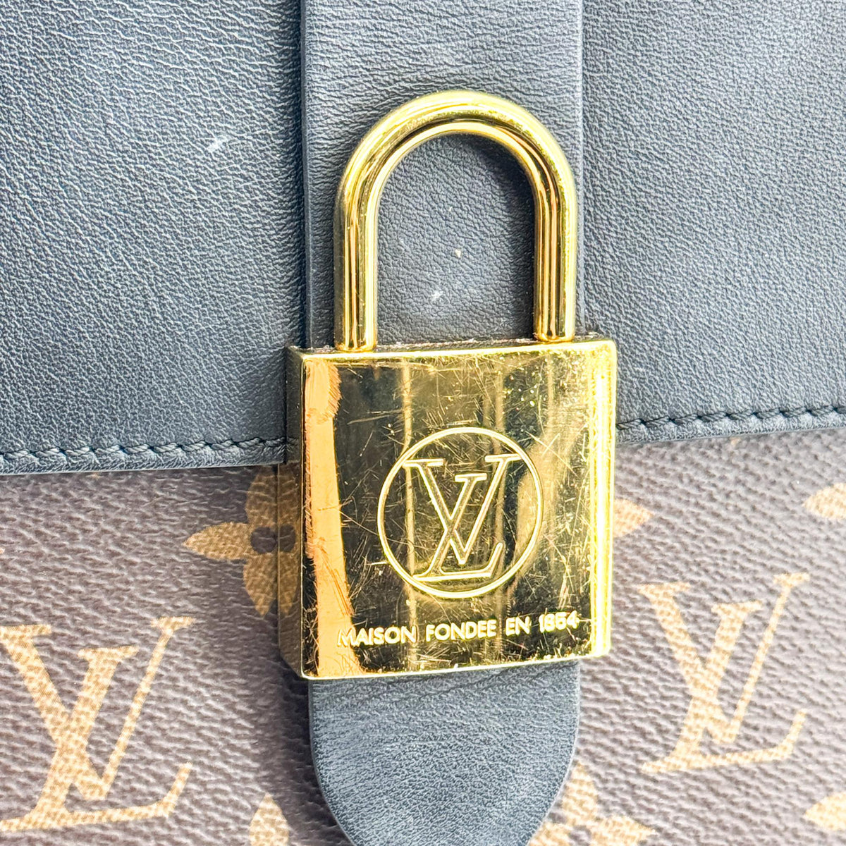 Louis Vuitton Locky Monogram Canvas With Leather Black Canvas Handbag (Pre-Owned)