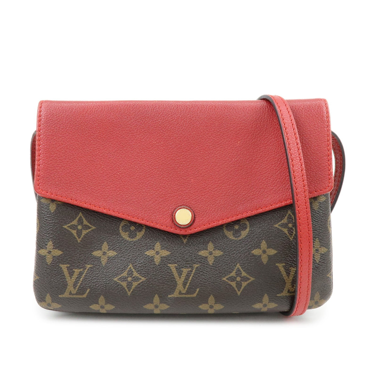 Louis Vuitton Twice Monogram Canvas And Leather Brown Canvas Handbag (Pre-Owned)