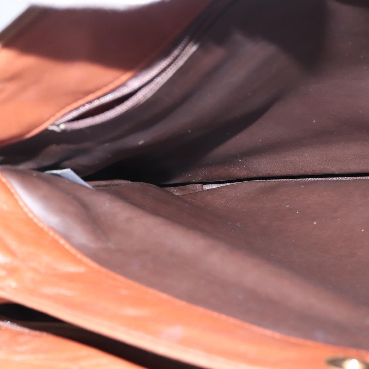 Bally Vintage Leather Brown Leather Tote Bag Bag (Pre-Owned)