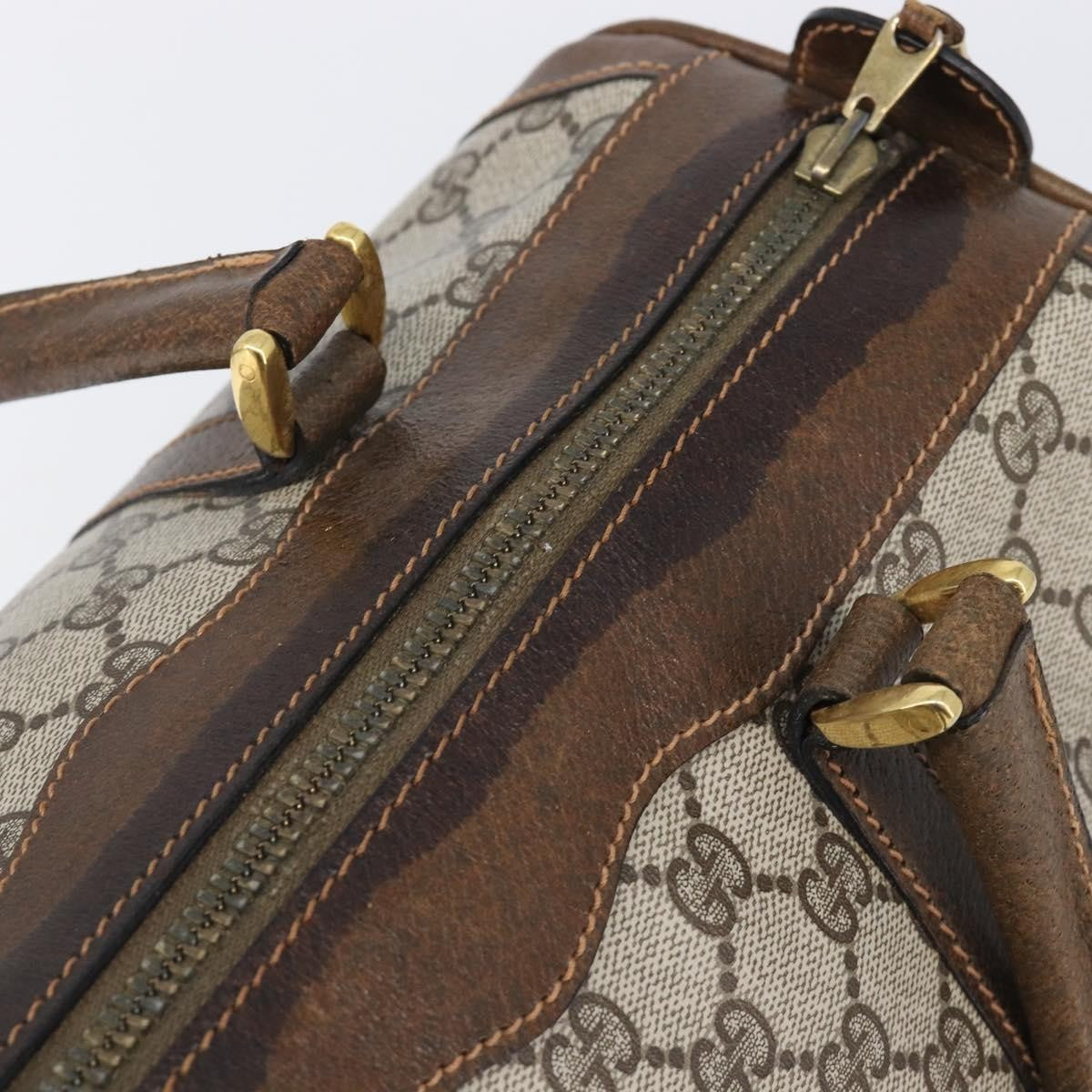 Gucci Gg Supreme Gg Canvas Beige Pvc Handbag (Pre-Owned)