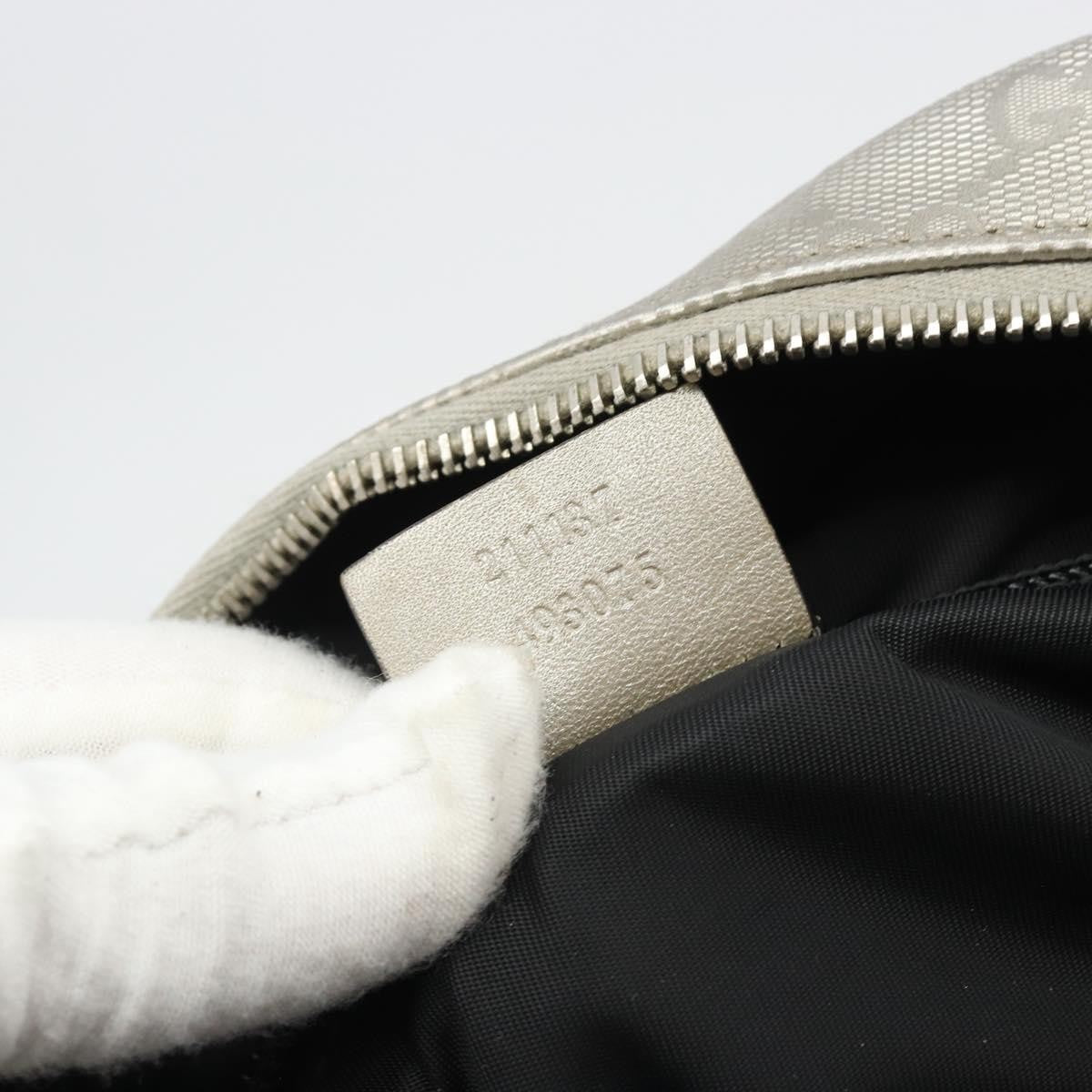 Gucci Plus Tote Gg Imprime Silver Canvas Tote Bag Bag (Pre-Owned)
