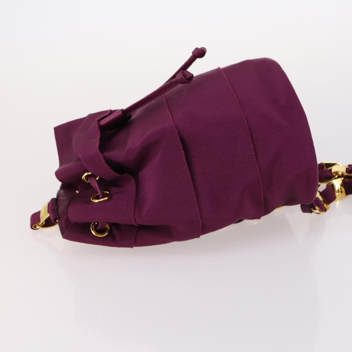 Salvatore Ferragamo Vala Canvas Purple Canvas Backpack Bag (Pre-Owned)