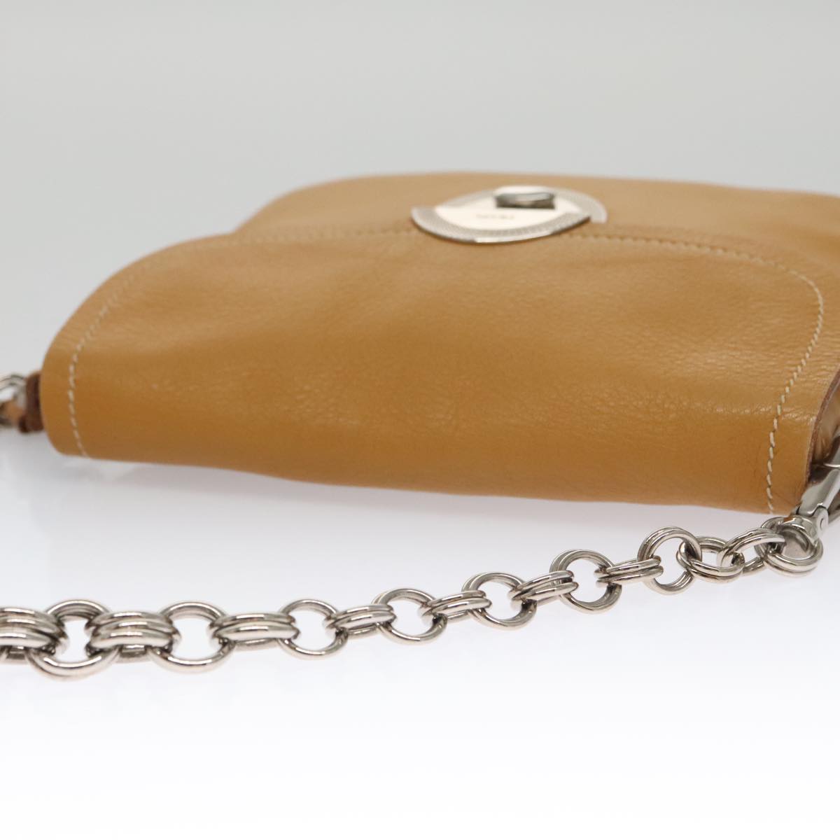 Prada Saffiano Camel Leather Shoulder Bag (Pre-Owned)