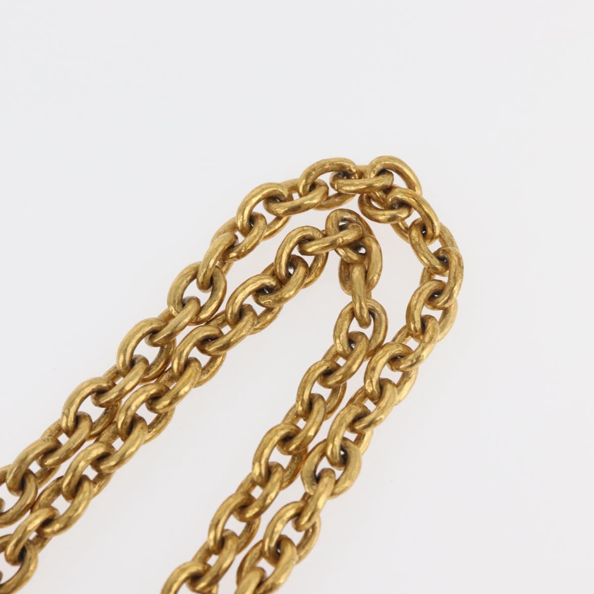 Chanel Cc Pendant Metal Gold Metal Necklace Jewelry (Pre-Owned)
