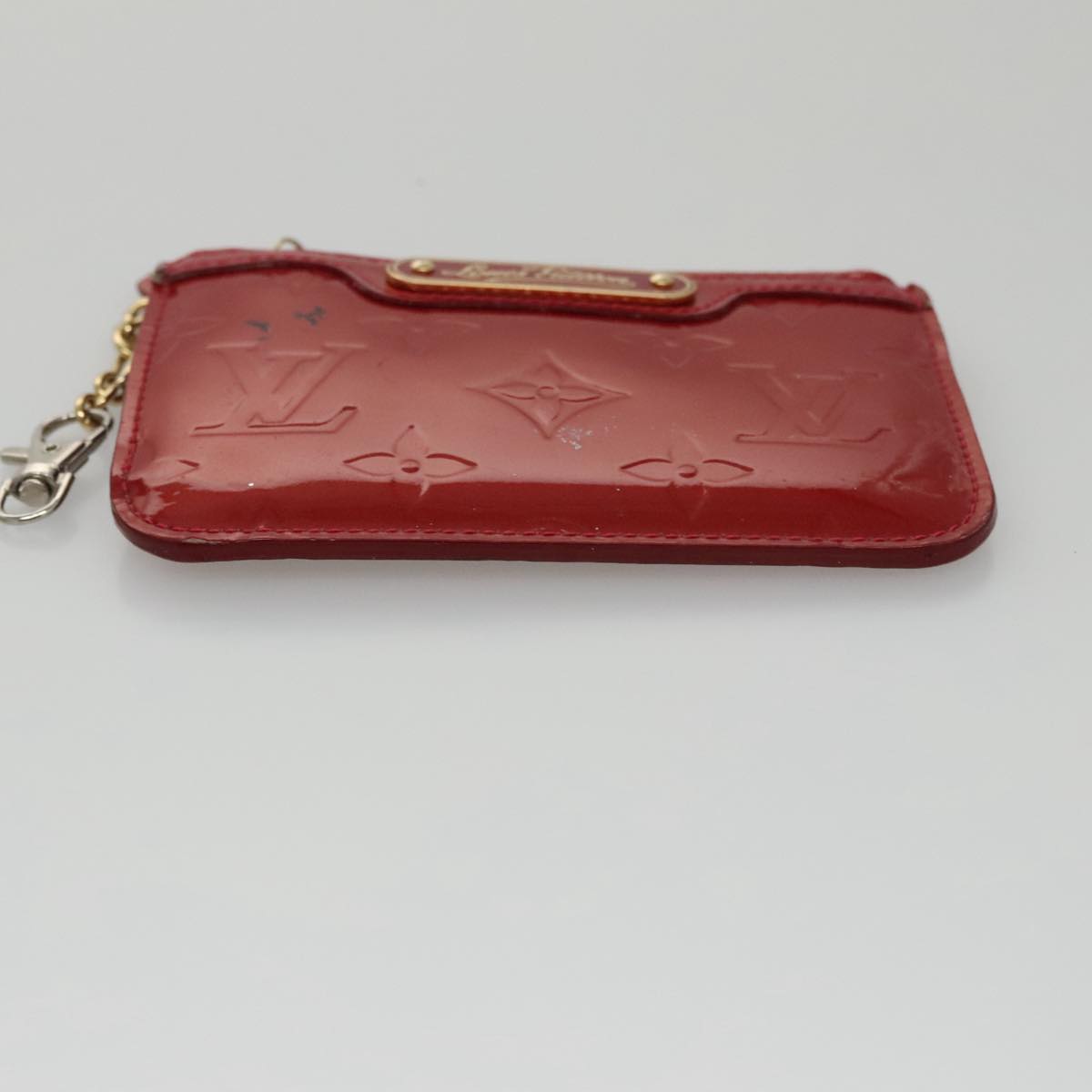 Louis Vuitton Pochette Clés Red Patent Leather Wallet  (Pre-Owned)