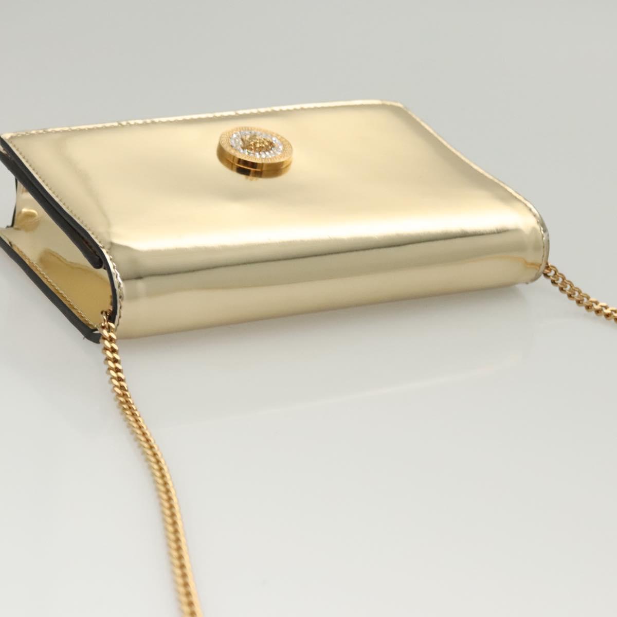 Versace Gold Patent Leather Shoulder Bag (Pre-Owned)