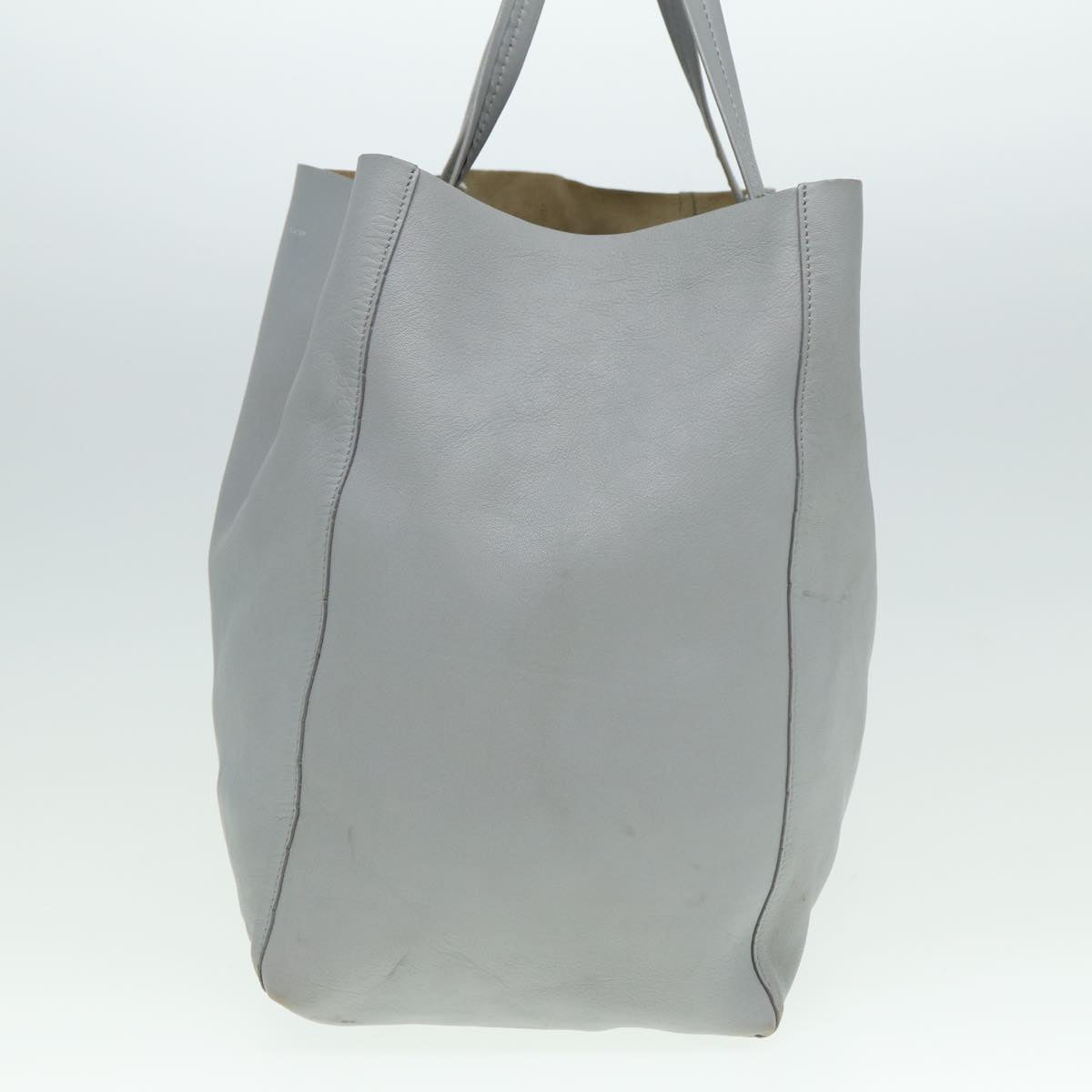 Céline Cabas Horizontal Grey Leather Tote Bag (Pre-Owned)