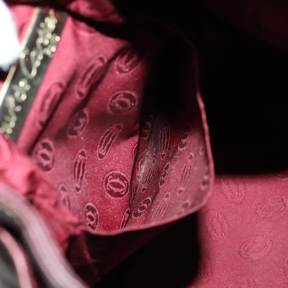 Cartier Must De Cartier Burgundy Leather Shoulder Bag (Pre-Owned)