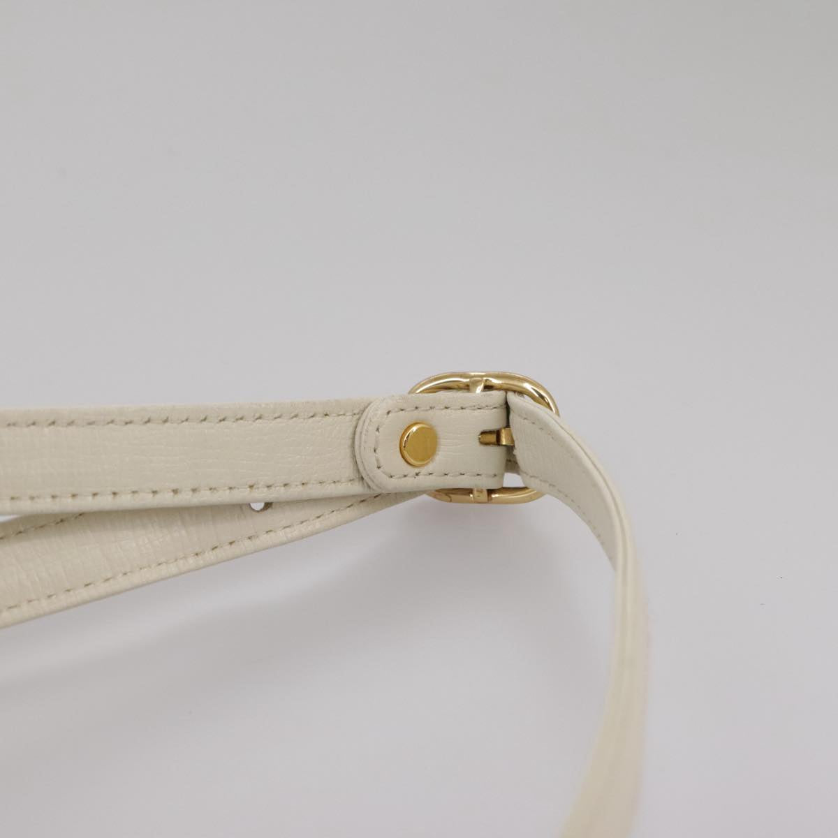 Saint Laurent Ysl Line White Leather Shoulder Bag (Pre-Owned)