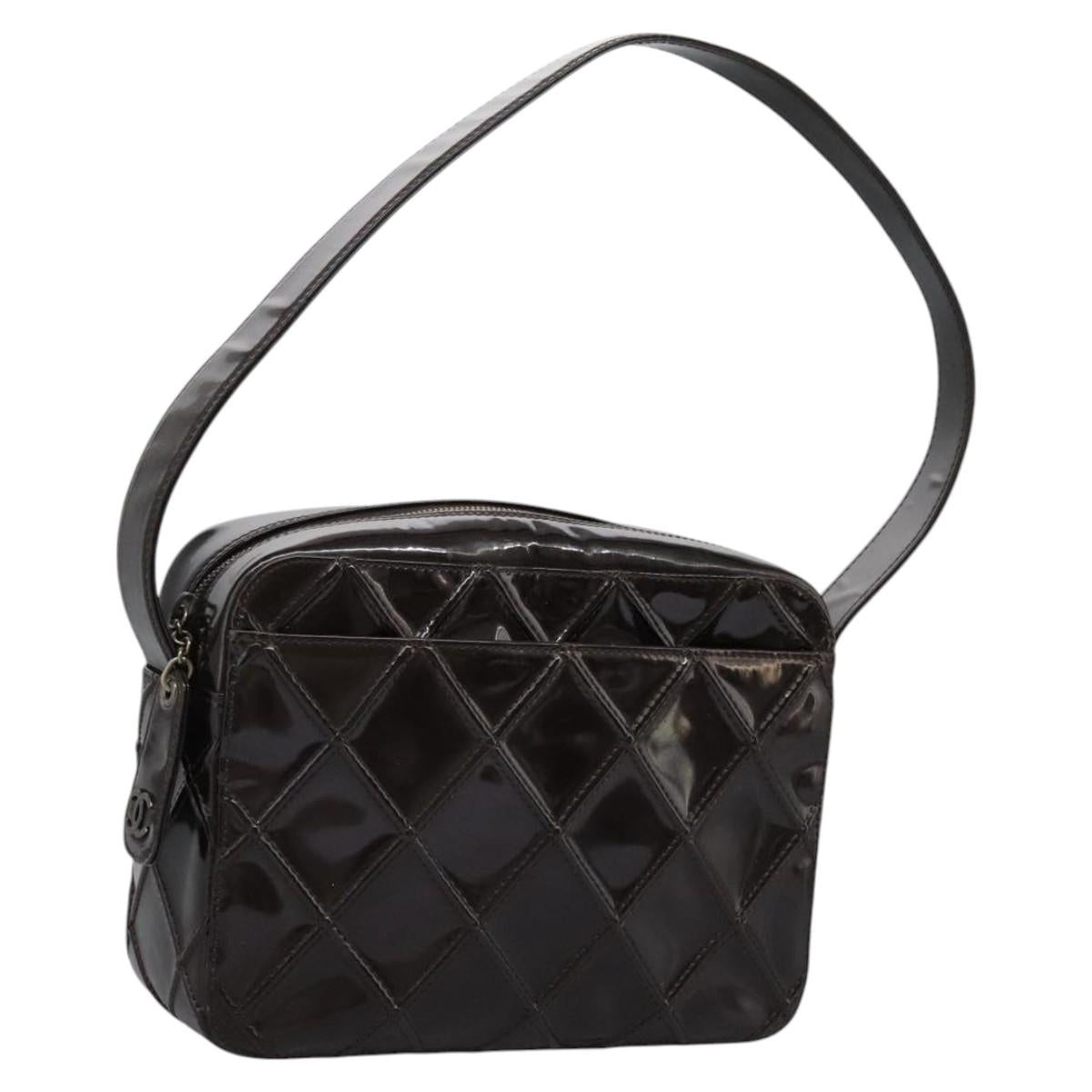 Chanel Camera Brown Patent Leather Shoulder Bag (Pre-Owned)