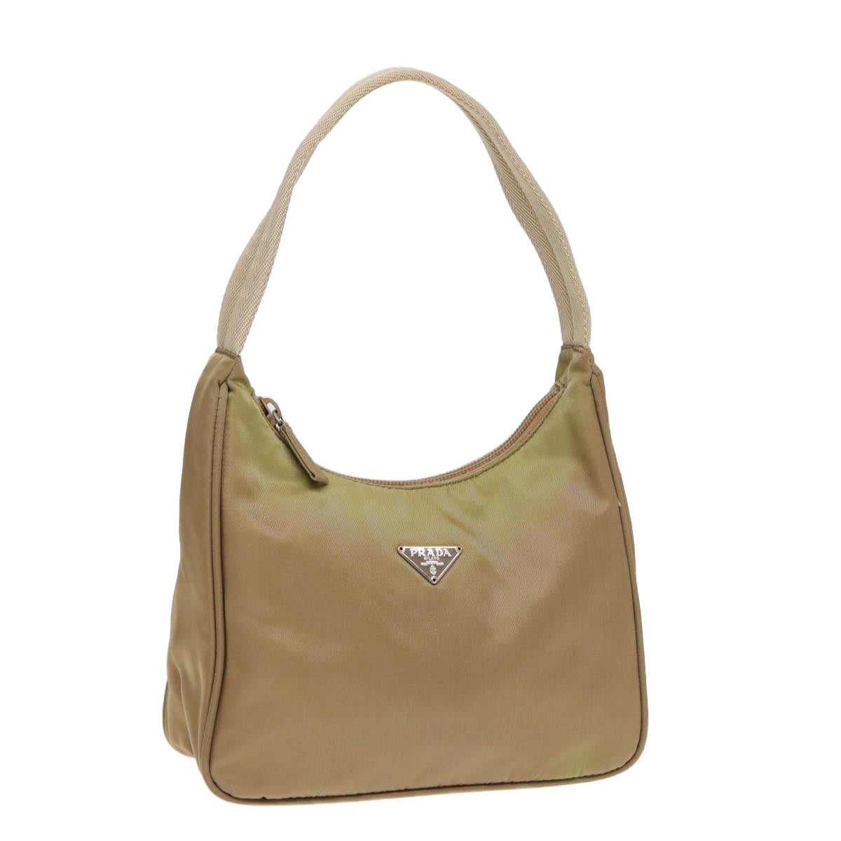 Prada Tessuto Beige Synthetic Handbag (Pre-Owned)