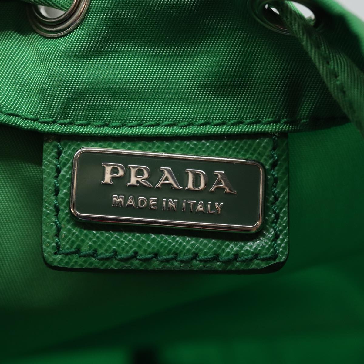 Prada Tessuto Green Synthetic Clutch Bag (Pre-Owned)