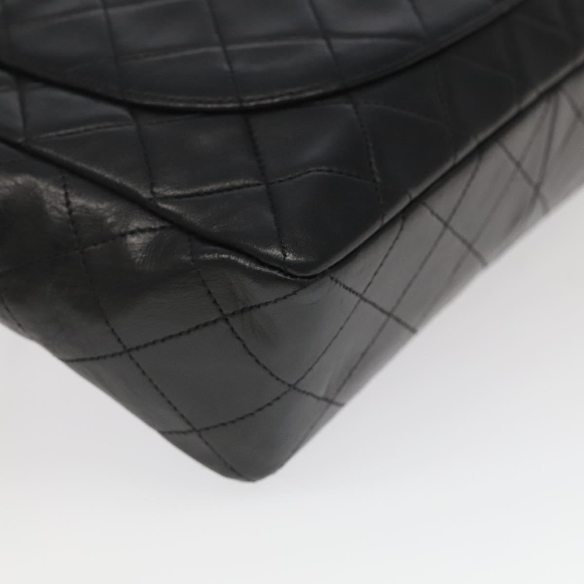 Chanel Coco Mark Black Leather Shoulder Bag (Pre-Owned)