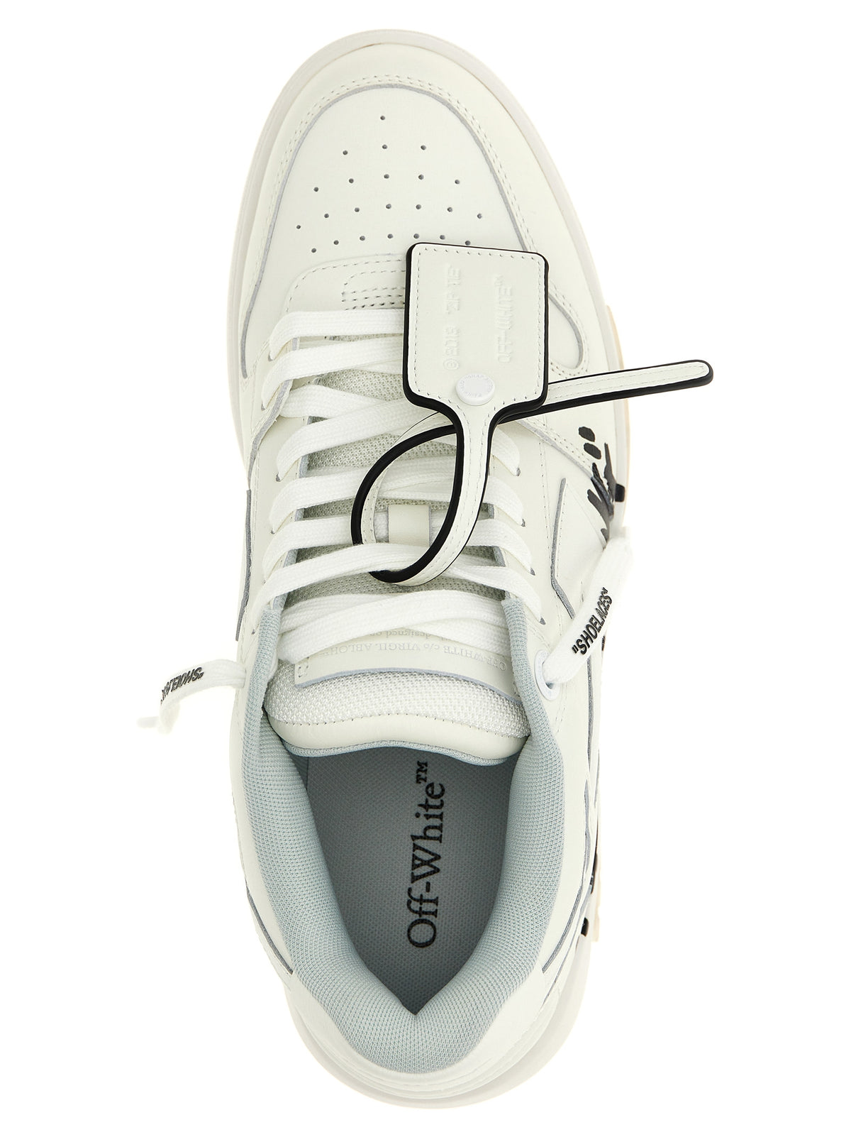 Off-White Bicolor Bovine Leather Men's Sneakers