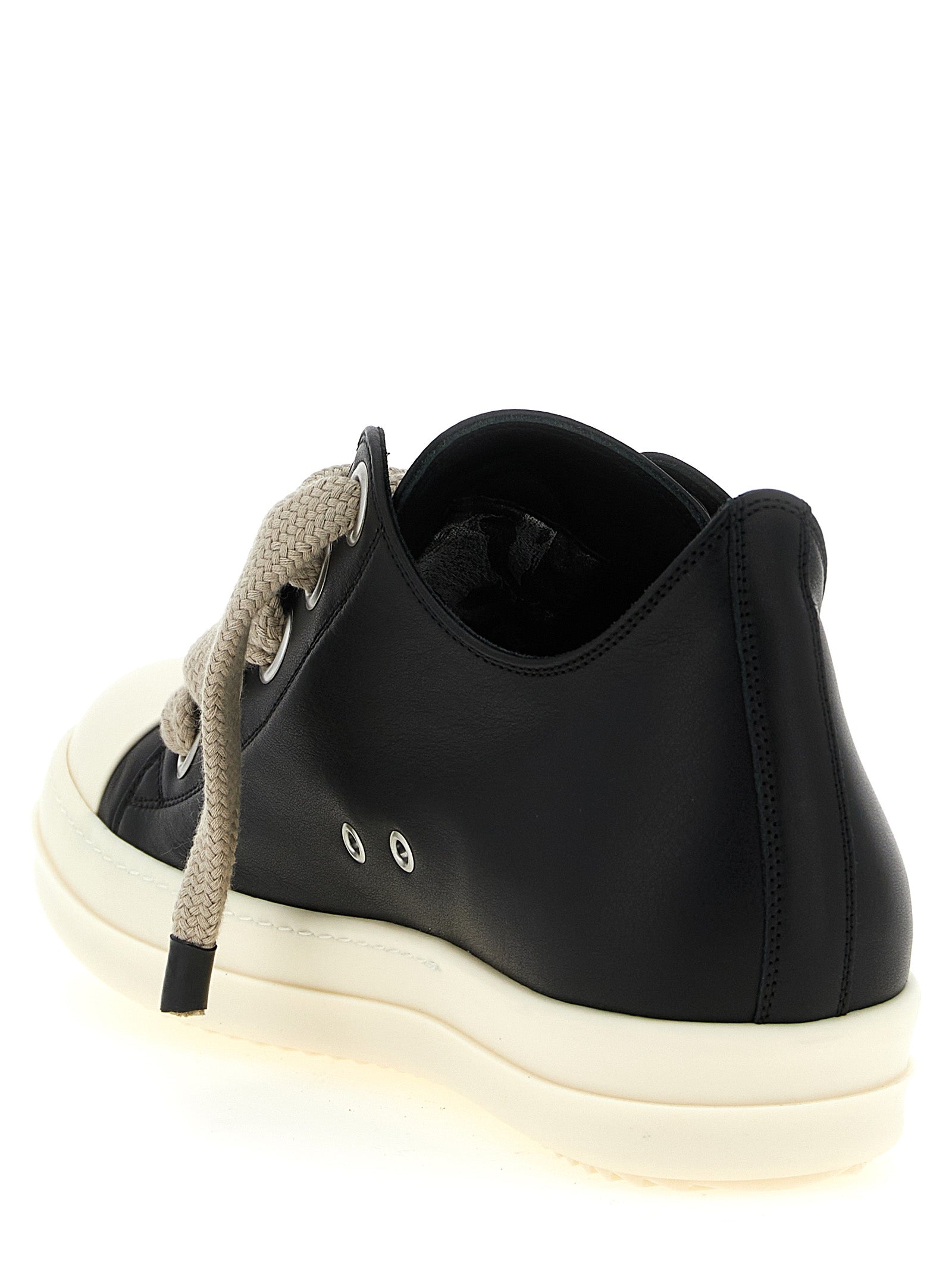 Rick Owens Bicolor Calfskin Low Top Women's Sneakers