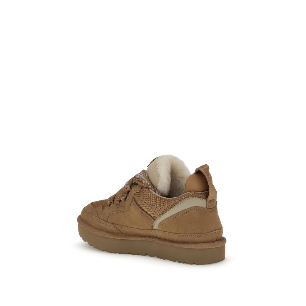 UGG Brown Leather Platform Women's Sneakers