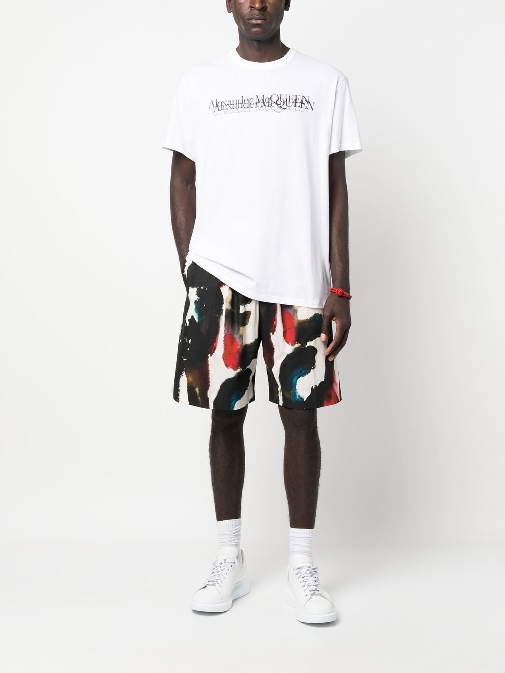 Alexander Mcqueen Men's Straight Print Shorts