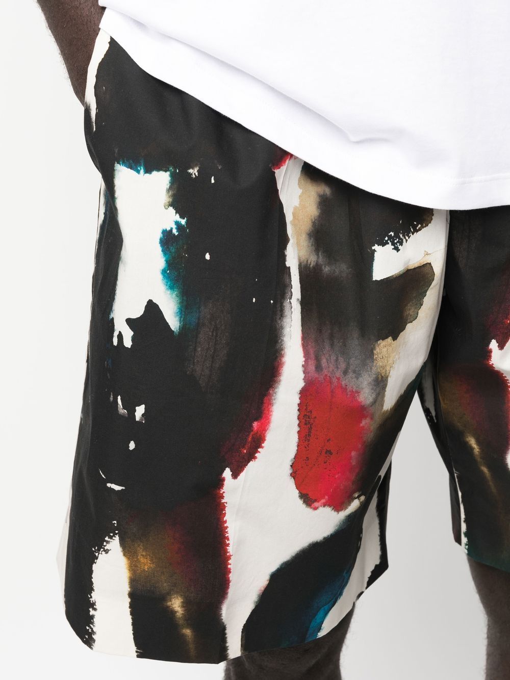 Alexander Mcqueen Men's Straight Print Shorts